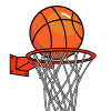 Basketball touching the rim with text inviting users to bet on major tournaments like the NBA on Gold365Play.