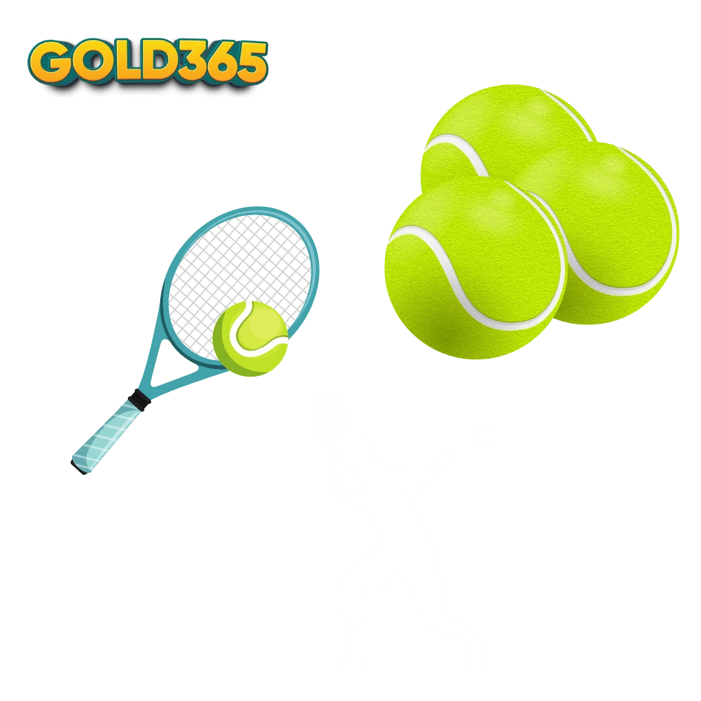 Badminton player with shuttlecock and racket shown separately, representing badminton betting on Gold365Play.